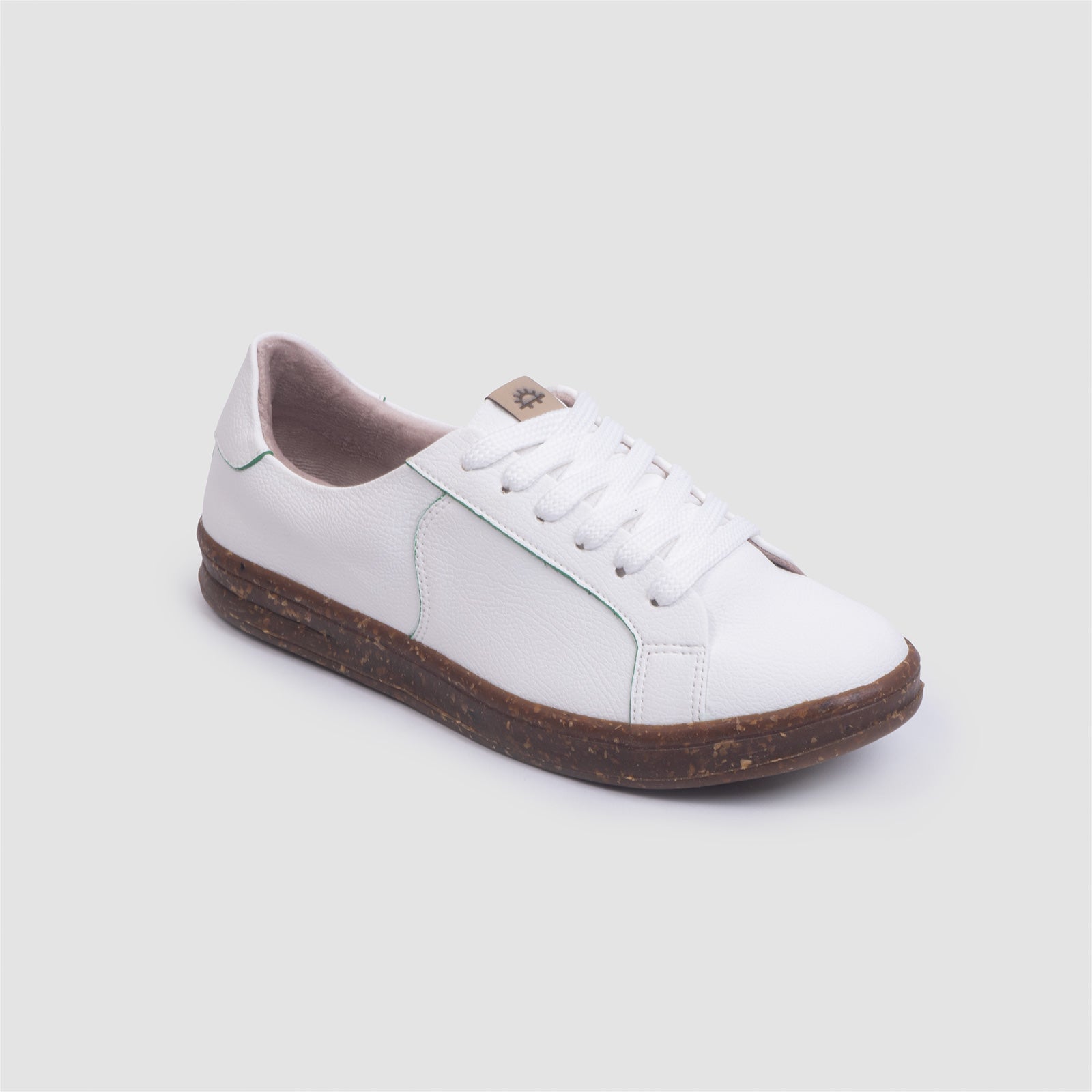 Tenis Raices Blanco cantos verde