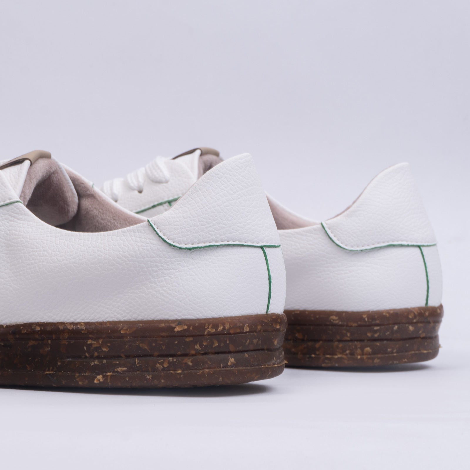 Tenis Raices Blanco cantos verde